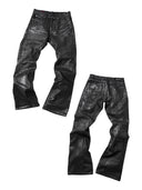 「LUTSER I」DARK-WAXED Creased Skinny Jeans