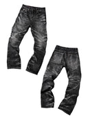 「TORNADO II」Washed Grey Selvedge Curved-Leg Jeans