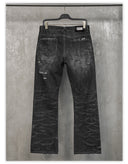 「ABYSM」Blackened Distressed Straight-Leg Jeans
