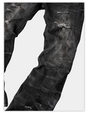 「ABYSM」Blackened Distressed Straight-Leg Jeans