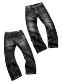 「HURRICANE」 Lightning Fade Curved-Leg Jeans