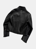 「BULL OF HEAVEN」 Buffalo-Grain Curved-Sleeve Jacket