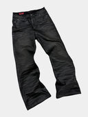 「MAMBA」Waxed Creased Boot-Cut Jeans