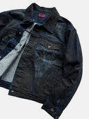 「POLAR NIGHT」Gradient Waxed Deconstructed Denim Jacket
