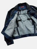「POLAR NIGHT」Gradient Waxed Deconstructed Denim Jacket
