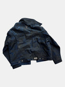 「POLAR NIGHT」Gradient Waxed Deconstructed Denim Jacket