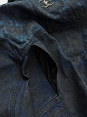 「POLAR NIGHT」Gradient Waxed Deconstructed Denim Jacket