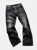 「HURRICANE」 Lightning Fade Curved-Leg Jeans