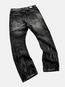 「HURRICANE」 Lightning Fade Curved-Leg Jeans