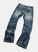 「TSUNAMI」 Lightning Fade Curved-Leg Jeans