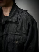 「REEF」Deconstructed Waxed Denim Jacket