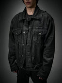 「REEF」Deconstructed Waxed Denim Jacket