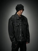 「REEF」Deconstructed Waxed Denim Jacket
