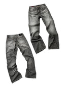 「MERCURY」 Nevada Vintage Grey Wash Straight-Leg Jeans