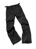 「DARK ROCK」 Deconstructed Waxed Boot-Cut Jeans