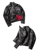 「RED OWL」Sculpted Asymmetric PU Jacket