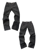 「STRUCTURE」Engineered Selvedge Curved-Leg Jeans