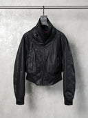 「DARK OPS」 Matte Coated Curved-Sleeve Bomber