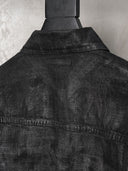 「DIM LIGHT」Coated Creased Slim-Fit Denim Jacket