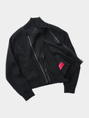 「NIGHT BLADE」 Asymmetric Zip Knit Cardigan