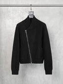「NIGHT BLADE」 Asymmetric Zip Knit Cardigan