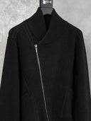 「NIGHT BLADE」 Asymmetric Zip Knit Cardigan