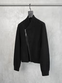 「NIGHT BLADE」 Asymmetric Zip Knit Cardigan