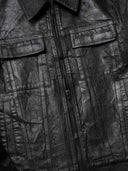 「EXPLOSION」Sculptural Crackle-Finish Jacket