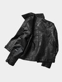 「EXPLOSION」Sculptural Crackle-Finish Jacket