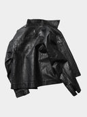 「EXPLOSION」Sculptural Crackle-Finish Jacket