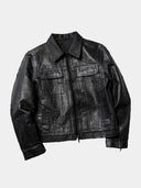 「EXPLOSION」Sculptural Crackle-Finish Jacket