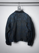 「POLAR NIGHT」Gradient Waxed Deconstructed Denim Jacket