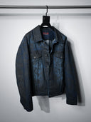 「POLAR NIGHT」Gradient Waxed Deconstructed Denim Jacket