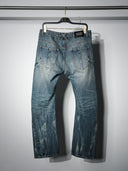 「TSUNAMI」 Lightning Fade Curved-Leg Jeans
