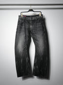 「HURRICANE」 Lightning Fade Curved-Leg Jeans