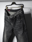 「HURRICANE」 Lightning Fade Curved-Leg Jeans