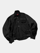 「DARK CHROME」 Exoskeletal Nylon Moto Jacket