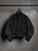 「DARK CHROME」 Exoskeletal Nylon Moto Jacket
