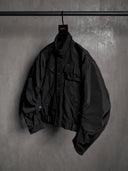 「DARK CHROME」 Exoskeletal Nylon Moto Jacket