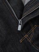 「STRUCTURE」Engineered Selvedge Curved-Leg Jeans