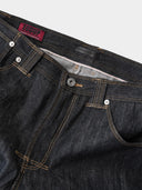 「STRUCTURE」Engineered Selvedge Curved-Leg Jeans