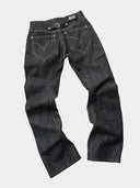 「STRUCTURE」Engineered Selvedge Curved-Leg Jeans