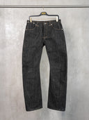 「STRUCTURE」Engineered Selvedge Curved-Leg Jeans
