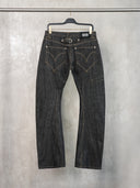 「STRUCTURE」Engineered Selvedge Curved-Leg Jeans