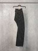 「STRUCTURE」Engineered Selvedge Curved-Leg Jeans