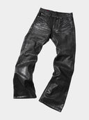「LUTSER I」DARK-WAXED Creased Skinny Jeans