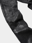 「LUTSER I」DARK-WAXED Creased Skinny Jeans