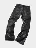 「LUTSER I」DARK-WAXED Creased Skinny Jeans