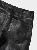 「LUTSER I」DARK-WAXED Creased Skinny Jeans