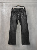「LUTSER I」DARK-WAXED Creased Skinny Jeans